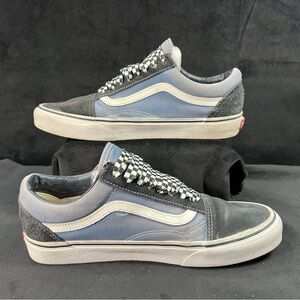 Vans Skate Old Skool Sneakers  Blue White Classic Skate Shoes  Men's 9